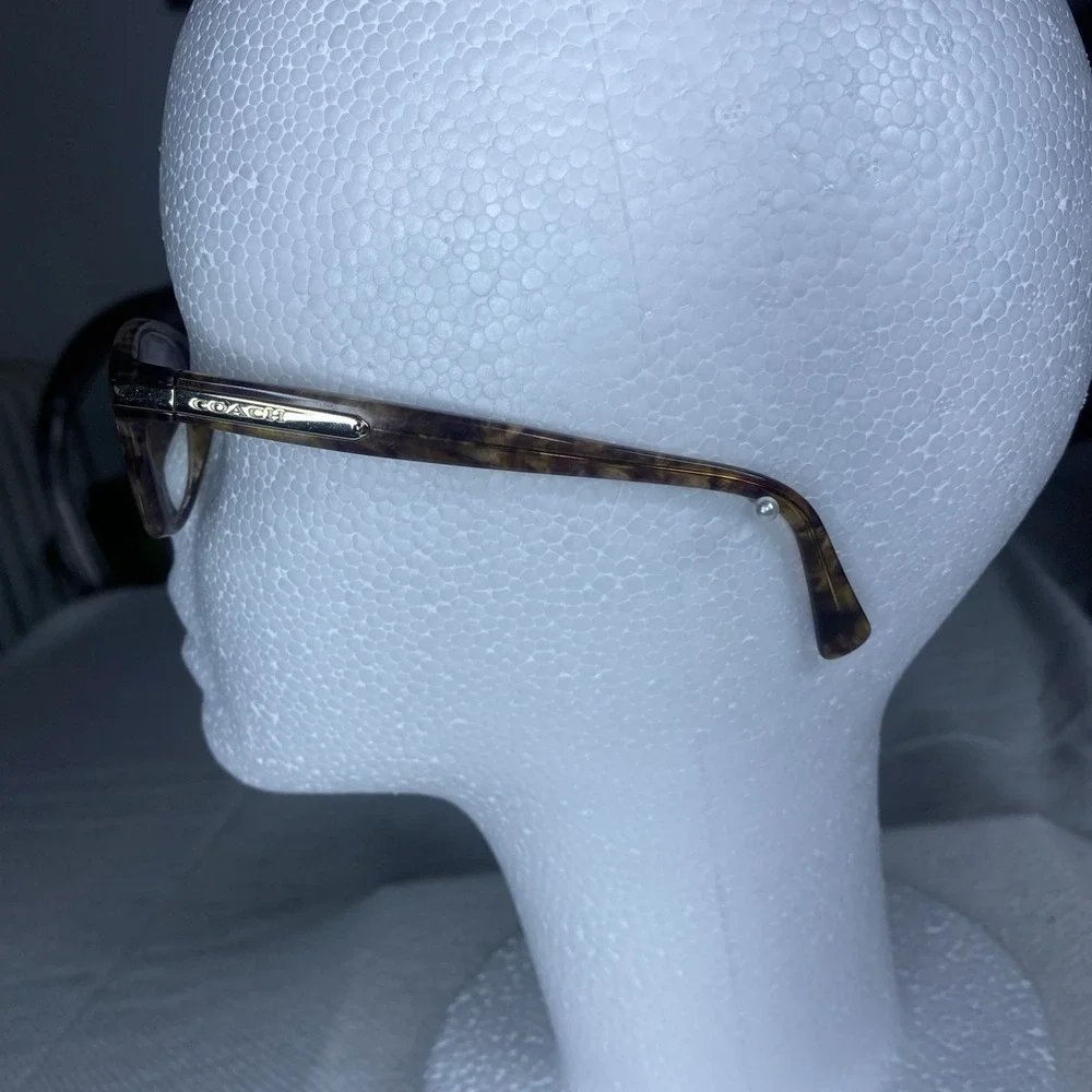 Coach Eyeglasses Frames HC6065 5287 Confetti Light Brown Gold Full Rim 49-17-135